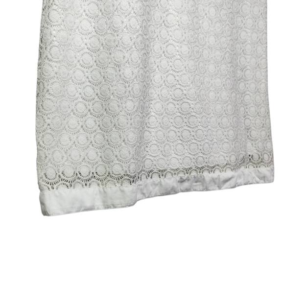 Isaac Mizrahi Live! White Lace Shift Dress Women’s XS Short Sleeve Bridal Knee - Picture 6 of 12